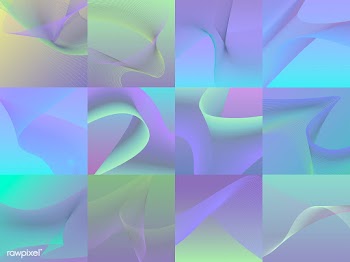 Set of colorful vibrant 3d wave graphics | Free stock vector - 463687