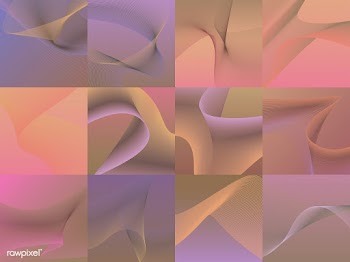Set of colorful vibrant 3d wave graphics | Free stock vector - 463689