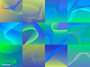 Set of colorful vibrant 3d wave graphics | Free stock vector - 463702