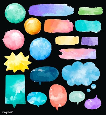 Set of colorful watercolor speech bubbles vec.. | Free stock vector - 473309