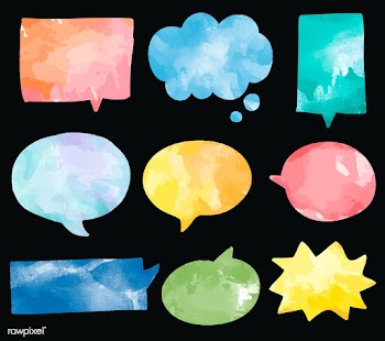 Set of colorful watercolor speech bubbles vec.. | Free stock vector - 473310