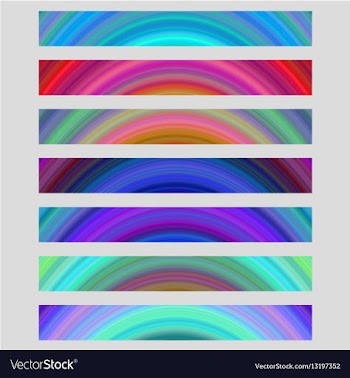 Set of colorful web banner backgrounds vector image