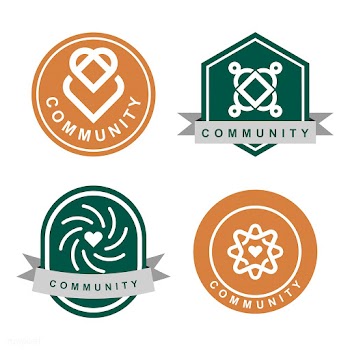 Set of community branding logo design samples | Free stock vector - 503650