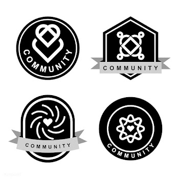 Set of community branding logo design samples | Free stock vector - 503672