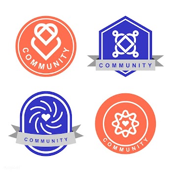 Set of community branding logo design samples | Free stock vector - 503675