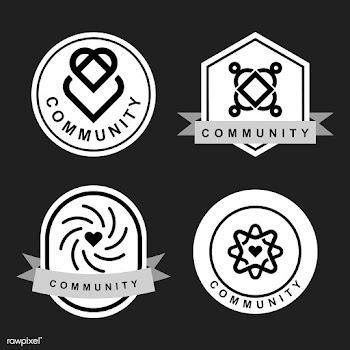 Set of community branding logo design samples | Free stock vector - 503685