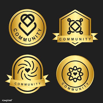 Set of community branding logo design samples | Free stock vector - 503687