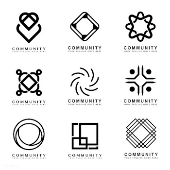 Set of community branding logo design samples | Free stock vector - 503695