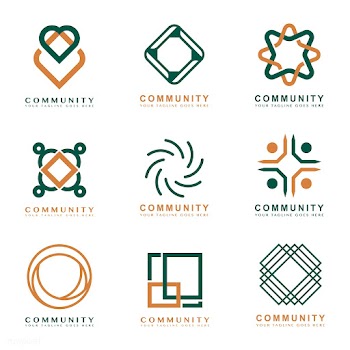 Set of community branding logo design samples | Free stock vector - 503700