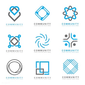 Set of community branding logo design samples | Free stock vector - 503703