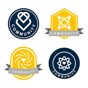 Set of community branding logo design samples | Free stock vector - 503717