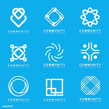 Set of community branding logo design samples | Free stock vector - 503723