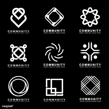 Set of community branding logo design samples | Free stock vector - 503727