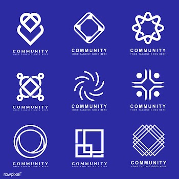 Set of community branding logo design samples | Free stock vector - 503740