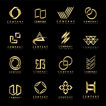 Set of company logo design ideas vector Free Vector