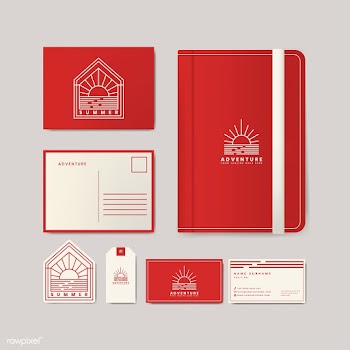 Set of company merchandise with logo | Free stock vector - 516850