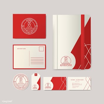 Set of company merchandise with logo | Free stock vector - 516869