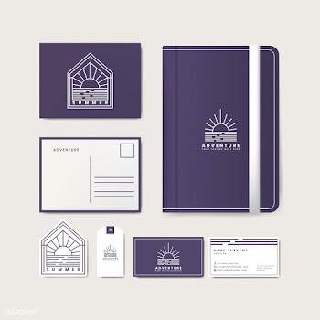 Set of company merchandise with logo | Free stock vector - 516916