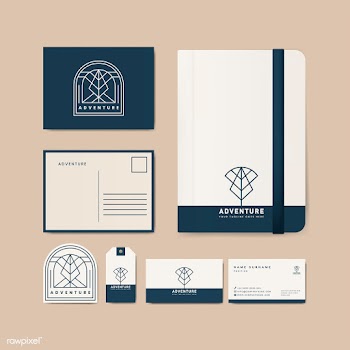 Set of company merchandise with logo | Free stock vector - 516929