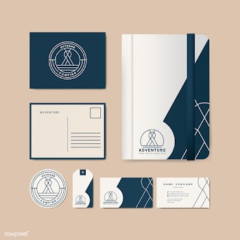Set of company merchandise with logo | Free stock vector - 516939