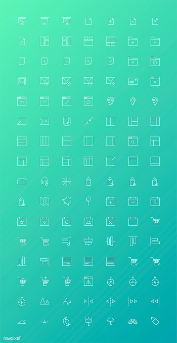 Set of computer icon vectors | Free stock vector - 251837
