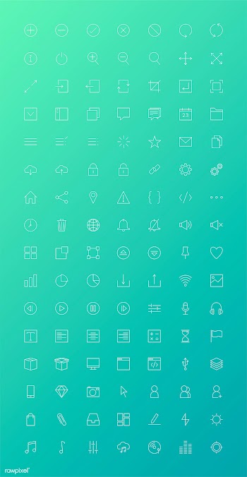 Set of computer icon vectors | Free stock vector - 251843