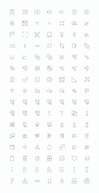 Set of computer icon vectors | Free stock vector - 251871