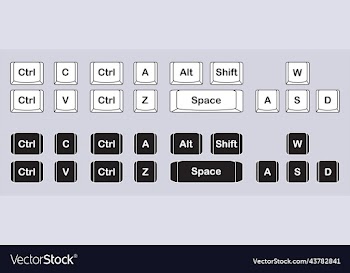set of computer key combinations command