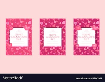 set of concept posters for valentines day