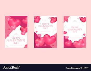 set of concept posters for valentines day