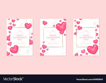 set of concept posters for valentines day