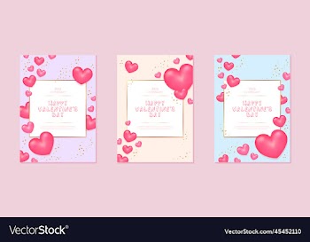 set of concept posters for valentines day