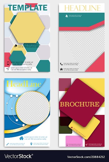 Set of corporate brochures flyers and design vector image