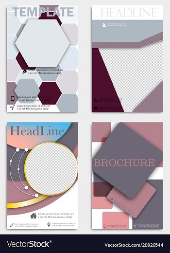 Set of corporate brochures flyers and design vector image