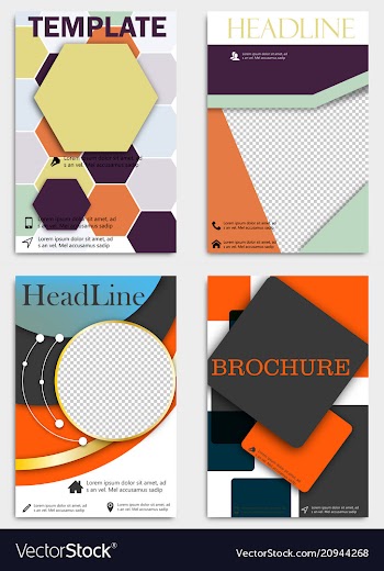 Set of corporate brochures flyers and design vector image
