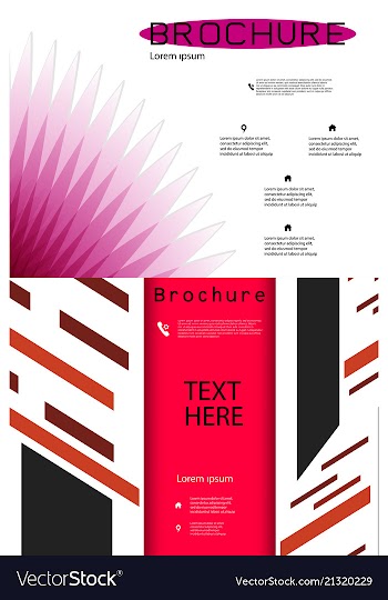 Set of cover design template annual report cover vector image
