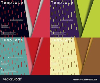 Set of cover design template annual report cover vector image