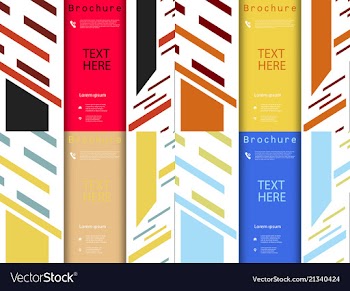 Set of cover design template annual report cover vector image