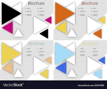 Set of cover design template annual report cover vector image