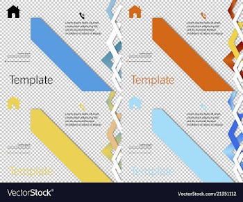 Set of cover design template annual report cover vector image