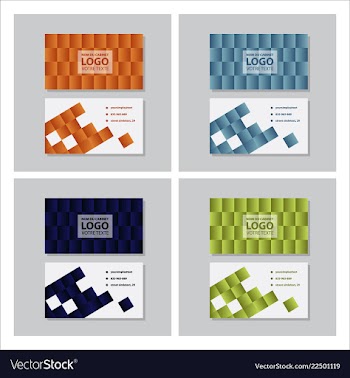 Set of creative and clean business card template vector image