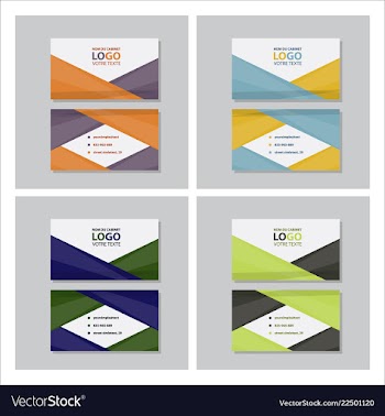Set of creative and clean business card template vector image