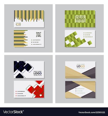 Set of creative and clean business card template vector image