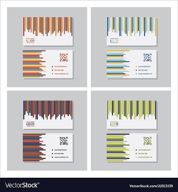 Set of creative and clean business card template vector image