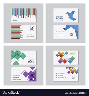 Set of creative and clean business card template vector image