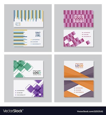 Set of creative and clean business card template vector image