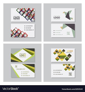 Set of creative and clean business card template vector image