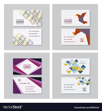 Set of creative and clean business card template vector image