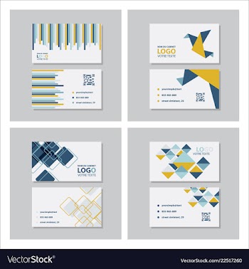 Set of creative and clean business card template vector image
