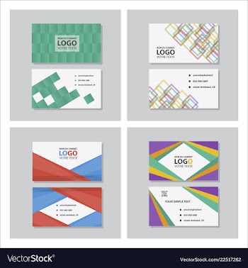 Set of creative and clean business card template vector image